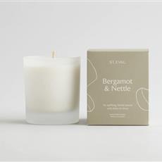 Bergamot &amp; Nettle Lamorna Glass Candle 