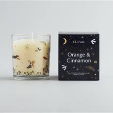Orange &amp; Cinnamon Christmas Wonderland Glass Candle