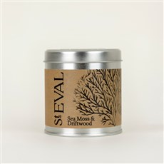 Sea Moss &amp; Driftwood Scented Tin Candle
